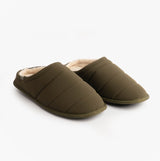 Totes Isotoner SPORT QUILTED MULE WITH COSY LINING Mens Mule Slippers Khaki