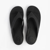 Totes Sol Bounce 0350FBLK Womens Toe Post Sandals Black