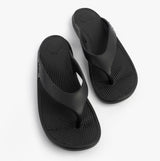 Totes Sol Bounce 0350FBLK Womens Toe Post Sandals Black