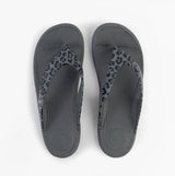 Totes Sol Bounce 0350FGLE Womens Toe Post Sandals Grey Leopard