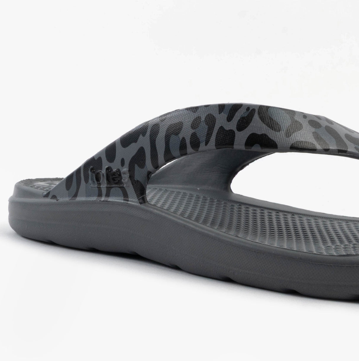 Totes Sol Bounce 0350FGLE Womens Toe Post Sandals Grey Leopard