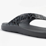 Totes Sol Bounce 0350FGLE Womens Toe Post Sandals Grey Leopard