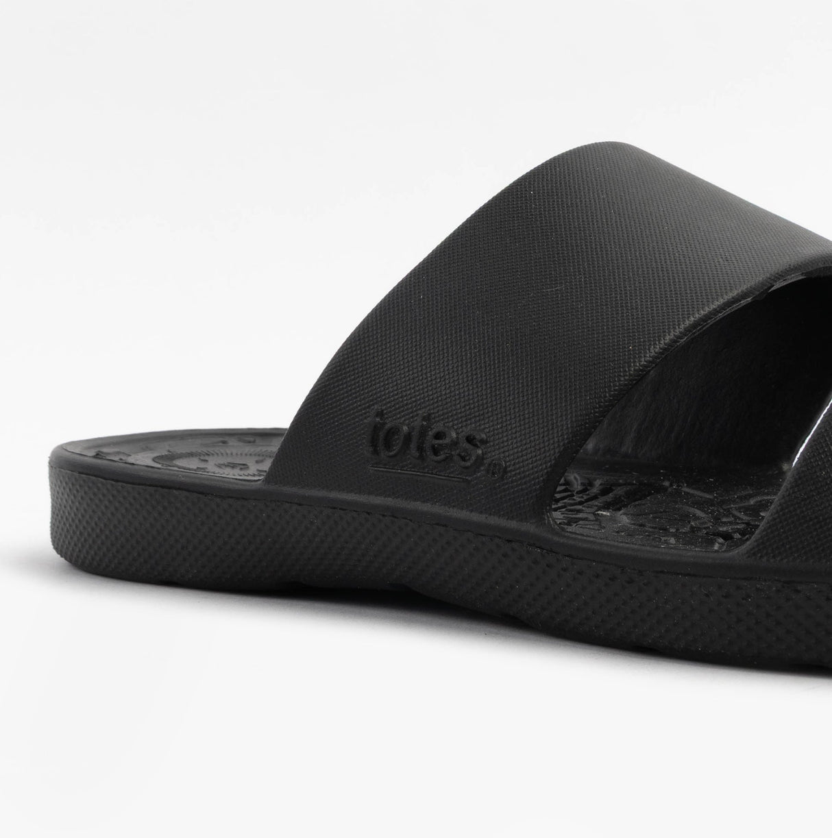 Totes Sol Bounce 0351FBLK Womens Double Strap Slides Black