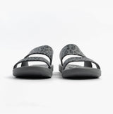 Totes Sol Bounce 0351FGLE Womens Double Strap Slides Grey Leopard