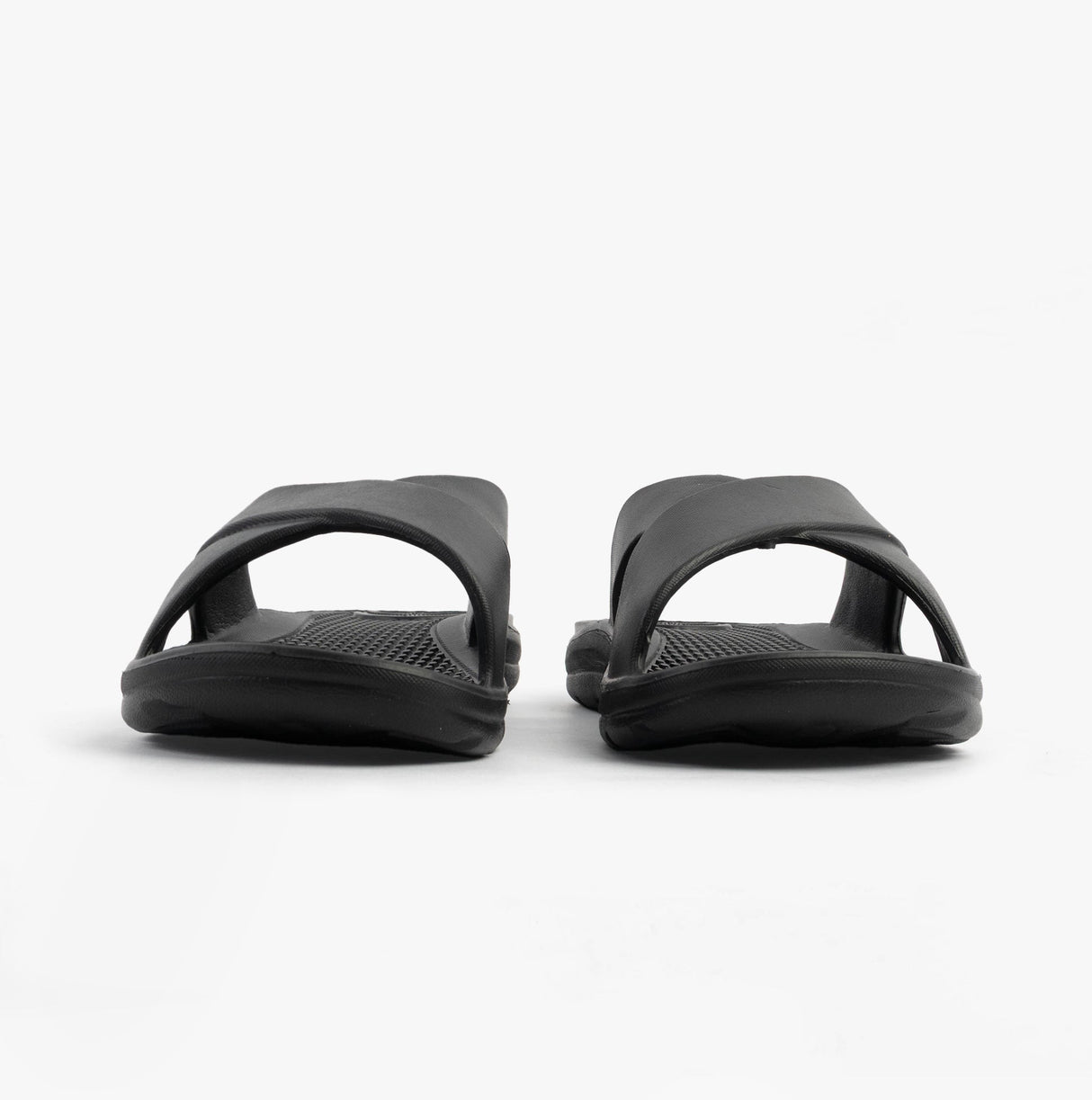 Totes Sol Bounce 0359FBLK Womens Cross Slides Black