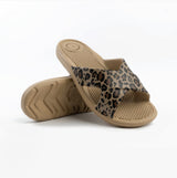 Totes Sol Bounce 0359FLEO Womens Cross Slides Natural Leopard