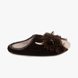 Totes Toasties NOVELTY APPLIQUE MULE Slippers Mens Brown