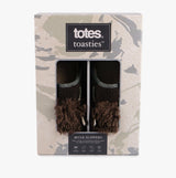 Totes Toasties NOVELTY APPLIQUE MULE Slippers Mens Brown
