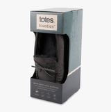 Totes Toasties SUEDETTE MOCCASIN Slippers WITH FAUX FUR LINING Mens Grey