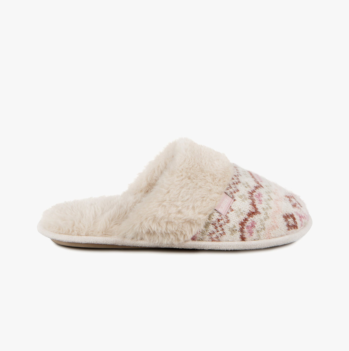 Totes Toasties FAIR ISLE KNIT MULE Slippers Womens Fairisle