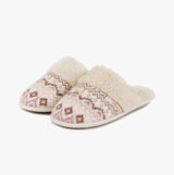 Totes Toasties FAIR ISLE KNIT MULE Slippers Womens Fairisle