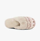 Totes Toasties FAIR ISLE KNIT MULE Slippers Womens Fairisle