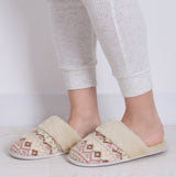 Totes Toasties FAIR ISLE KNIT MULE Slippers Womens Fairisle