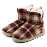 Totes Toasties TARTAN Womens Bootie Slippers Multi