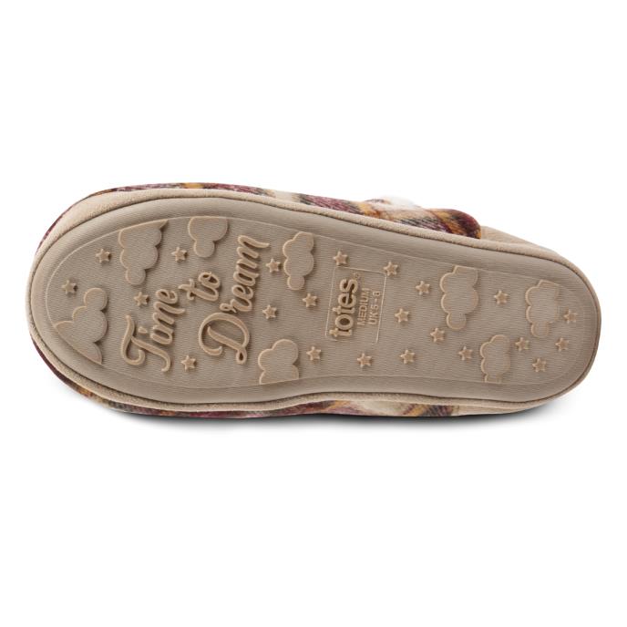 Totes Toasties TARTAN Womens Bootie Slippers Multi