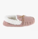 Totes Toasties FELT Womens Moccasin Slippers Pink