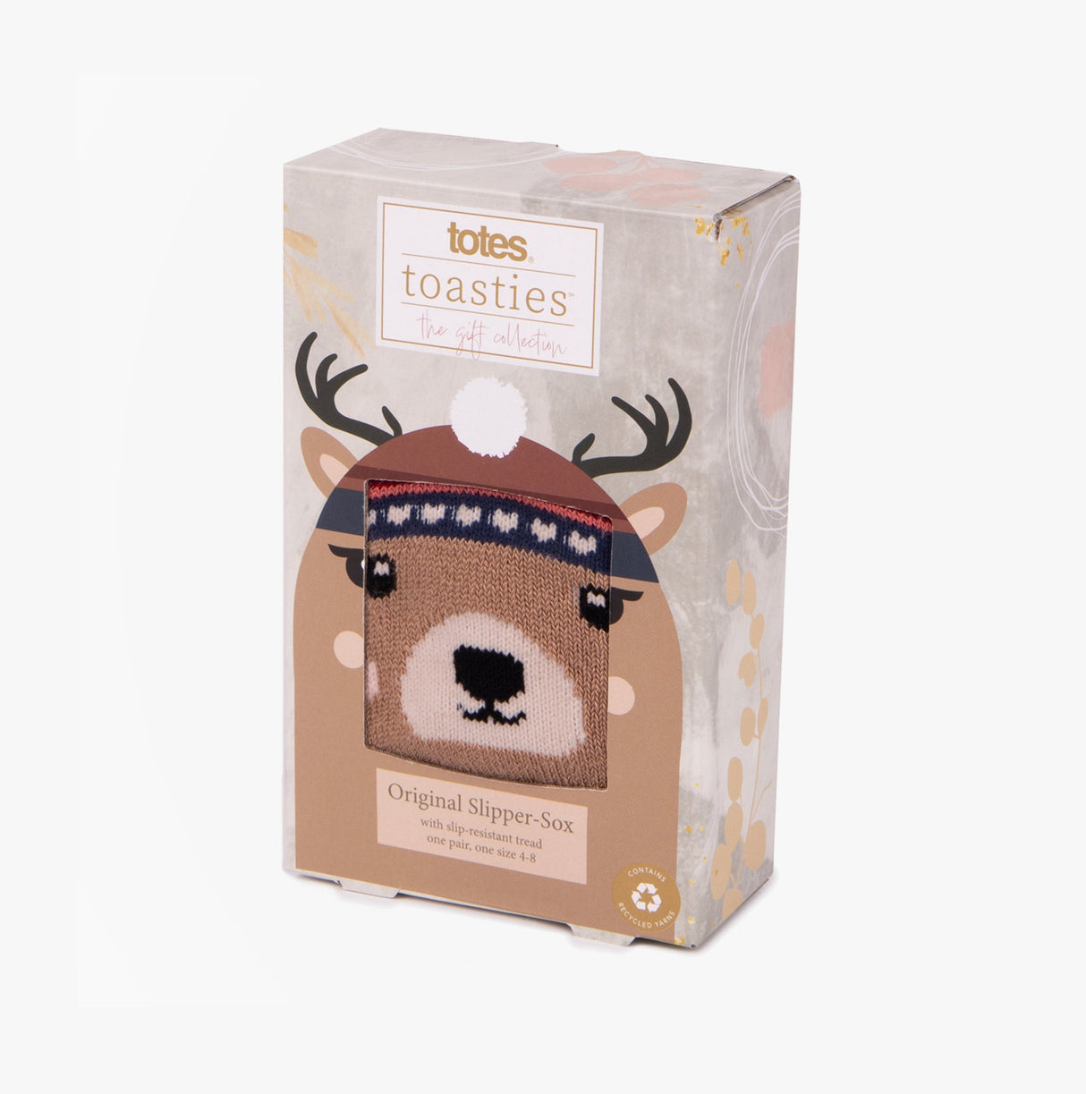 Totes Toasties SINGLE ORIGINAL Slipper Socks Womens Socks Reindeer