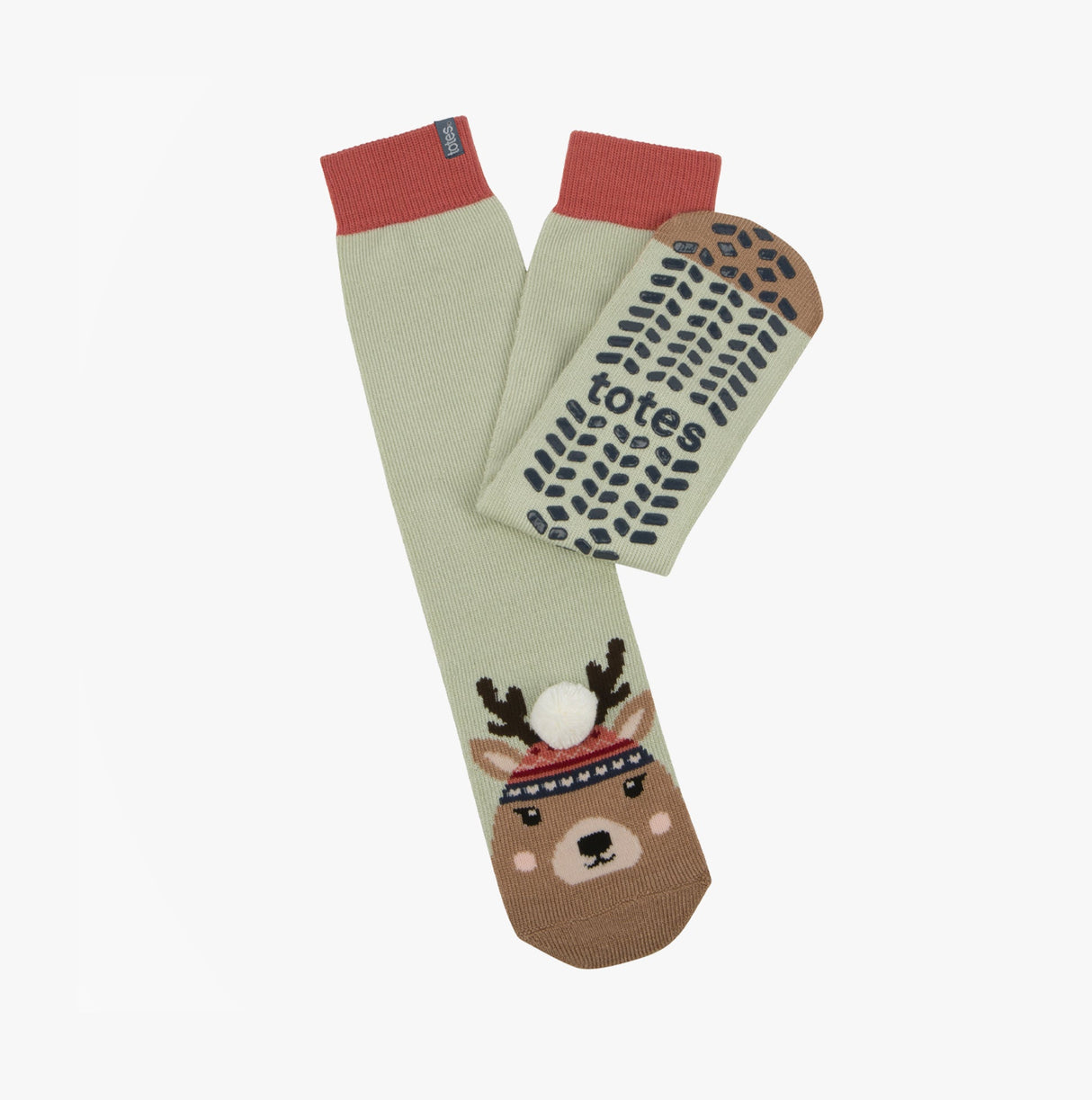 Totes Toasties SINGLE ORIGINAL Slipper Socks Womens Socks Reindeer