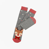 Totes Toasties SINGLE ORIGINAL SLIPPER SOCKS Womens Socks Reindeer