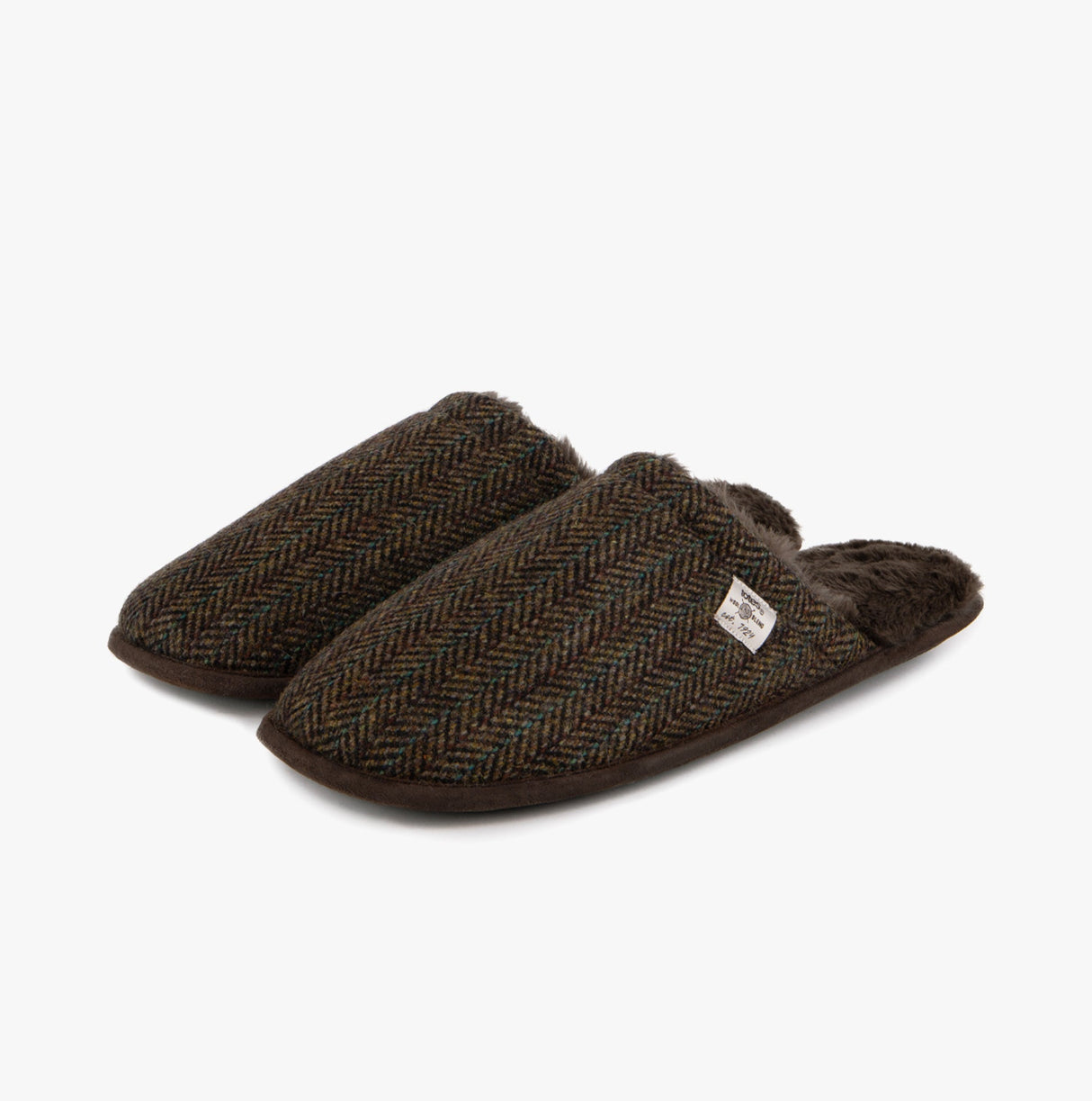 Totes Toasties WOOL MIX MULE Slippers Mens Brown