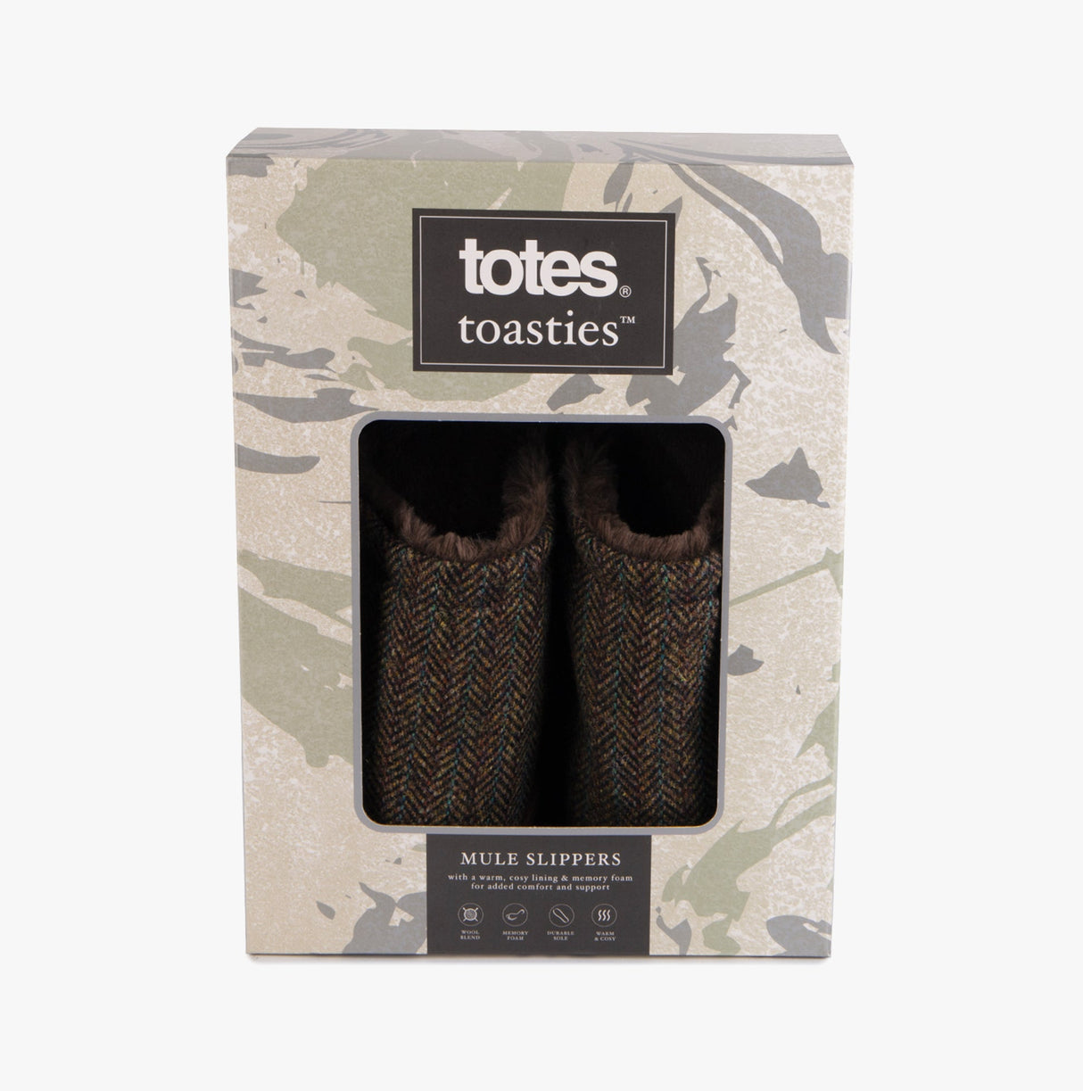 Totes Toasties WOOL MIX MULE Slippers Mens Brown