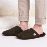 Totes Toasties WOOL MIX MULE Slippers Mens Brown