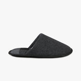 Totes Toasties JERSEY MULE Slippers WITH CHECK LINING Mens Charcoal