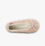 Totes Toasties KNITTED BALLET Slippers Womens Pink