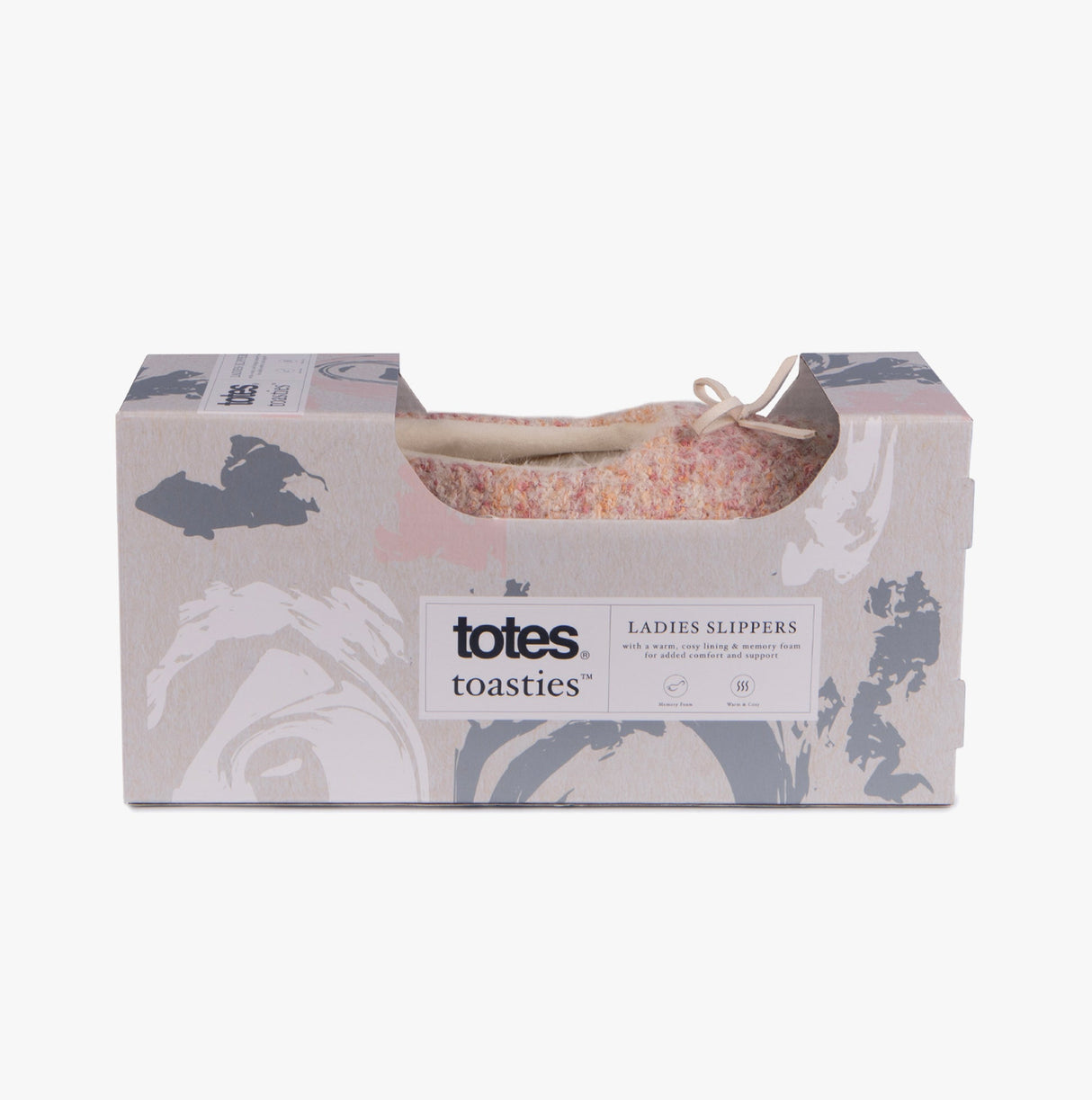 Totes Toasties KNITTED BALLET Slippers Womens Pink