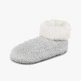 Totes Toasties KNITTED TEXTURED BOOTIES Womens Grey