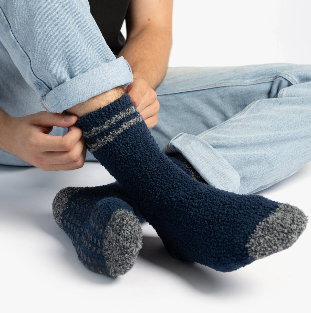 Totes Toasties SUPER SOFT COSY SOCKS (Triple Pack) Mens Socks Navy Mix