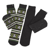 Totes Toasties ORIGINAL Mens Twin Pack Slipper Socks Football