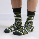 Totes Toasties ORIGINAL Mens Twin Pack Slipper Socks Football