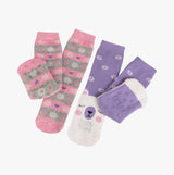 Totes Toasties ORIGINAL SLIPPER-SOX (Twin Pack) Kids Polar Bear/Fair Isle