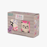 Totes Toasties ORIGINAL SLIPPER-SOX (TWIN PACK) Kids Cat With Flower