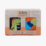 Totes Toasties ORIGINAL Slipper Socks (Twin Pack) Unisex Kids Socks Dino