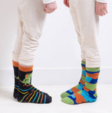 Totes Toasties ORIGINAL Slipper Socks (Twin Pack) Unisex Kids Socks Dino