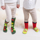 Totes Toasties ORIGINAL Slipper Socks (Twin Pack) Unisex Kids Socks Monster