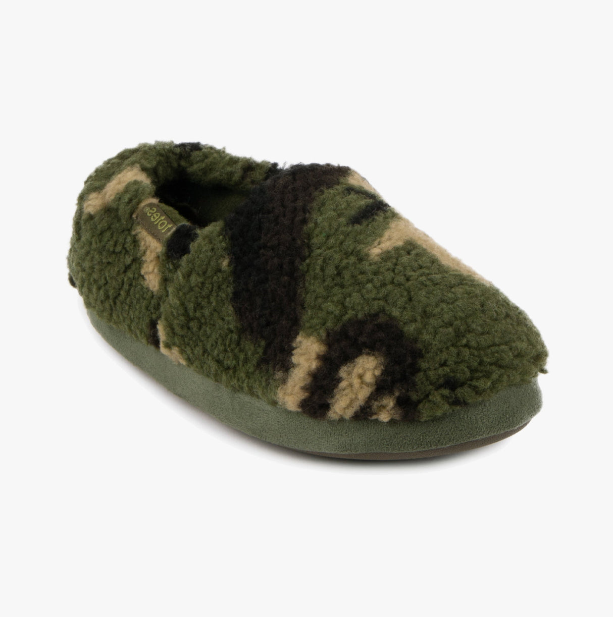 Totes Toasties SHORT Full Back Slippers Unisex Kids Green