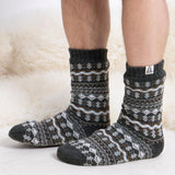 Totes Toasties SHERPA LINE FAIR ISLE SLIPPER SOCKS Mens Socks Fairisle