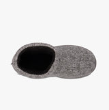 Totes Toasties KNITTED SHORT BOOT SLIPPER Mens Grey