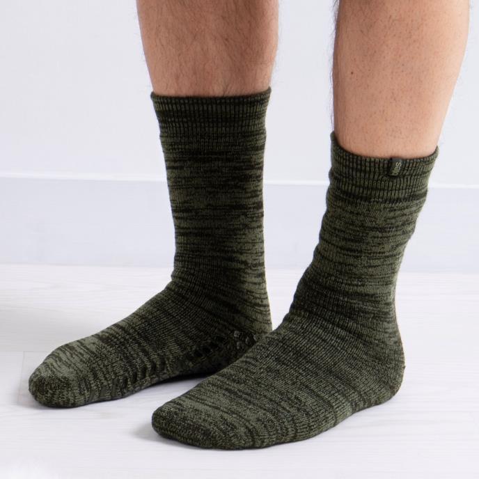 Totes Toasties Recycled Thermal ORIGINAL Slipper Socks Mens Socks Khaki