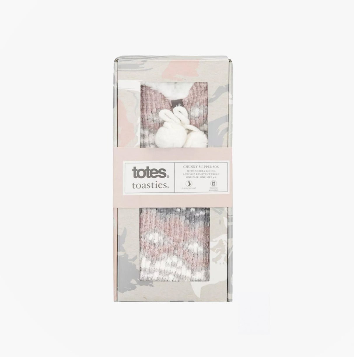 Totes Toasties TEXTURE SLIPPER SOCKS Womens Socks Pink Mix