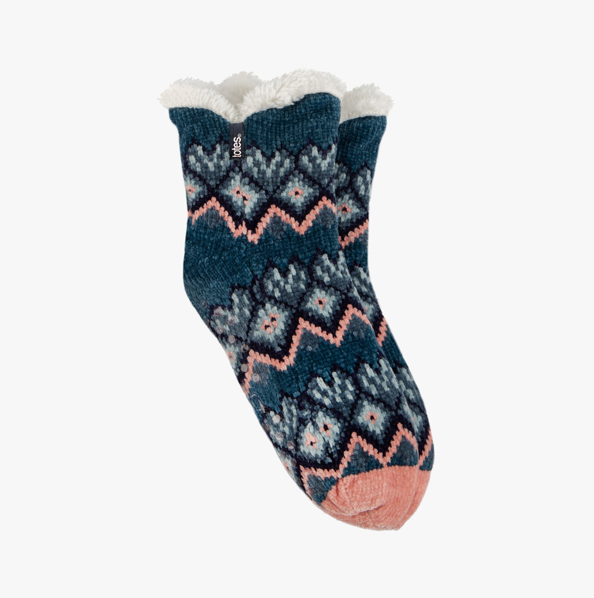 Totes Toasties CHENILLE CROP KNITTED SLIPPER SOCKS Womens Socks Multi