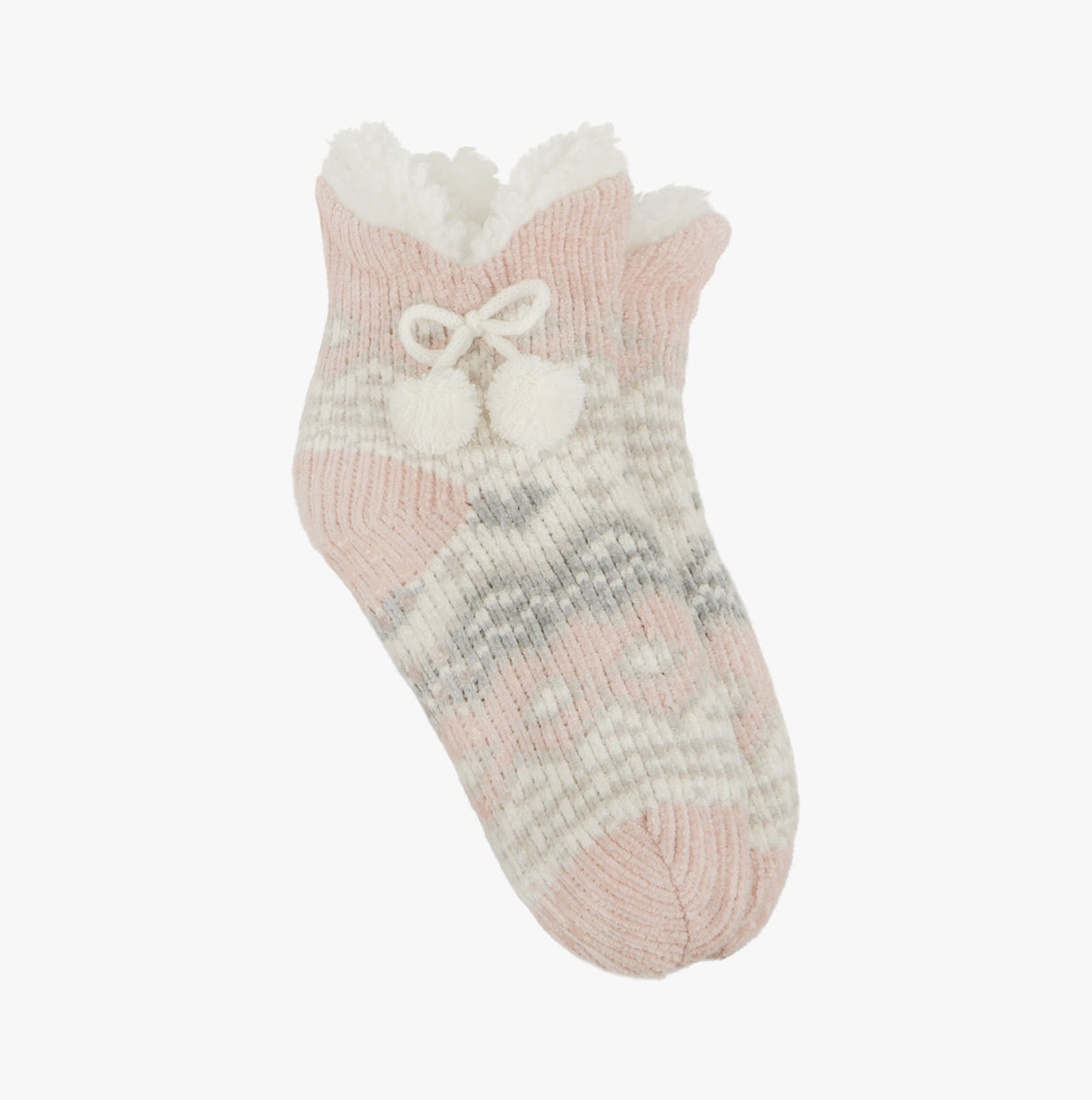 Totes Toasties CHENILLE CROP KNITTED SLIPPER SOCKS Womens Socks Multi