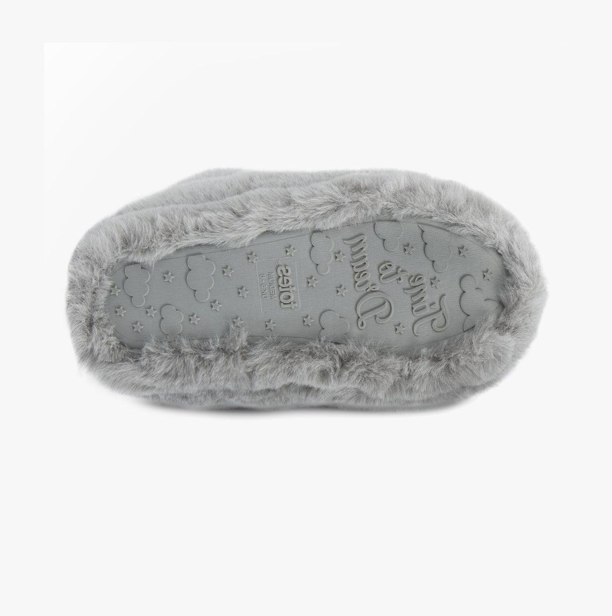 Totes Toasties FAUX FUR Boot Slippers Womens Grey