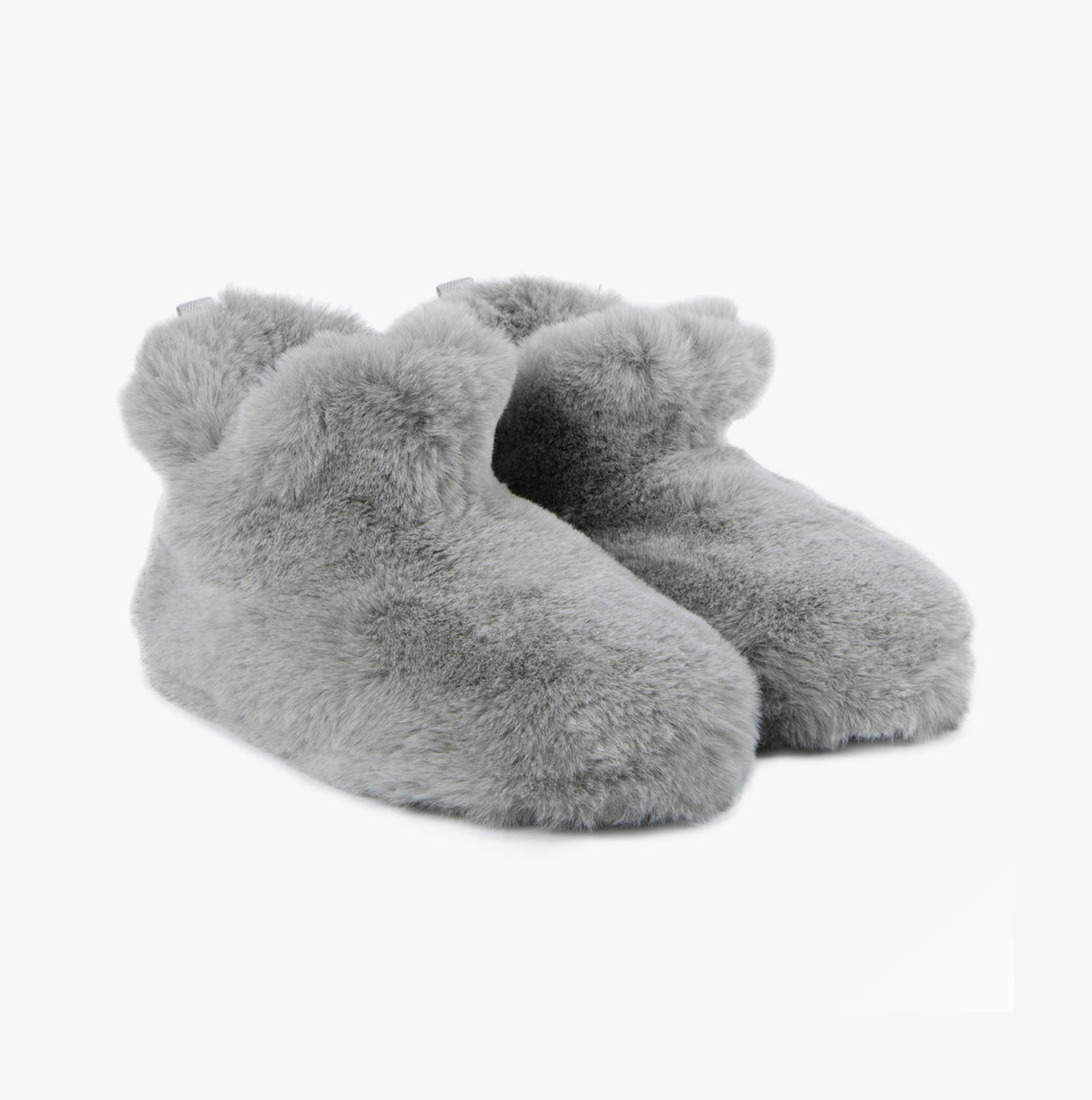 Totes Toasties FAUX FUR Boot Slippers Womens Grey