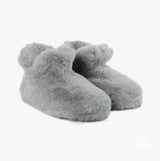 Totes Toasties FAUX FUR Boot Slippers Womens Grey