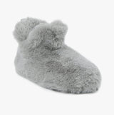 Totes Toasties FAUX FUR Boot Slippers Womens Grey