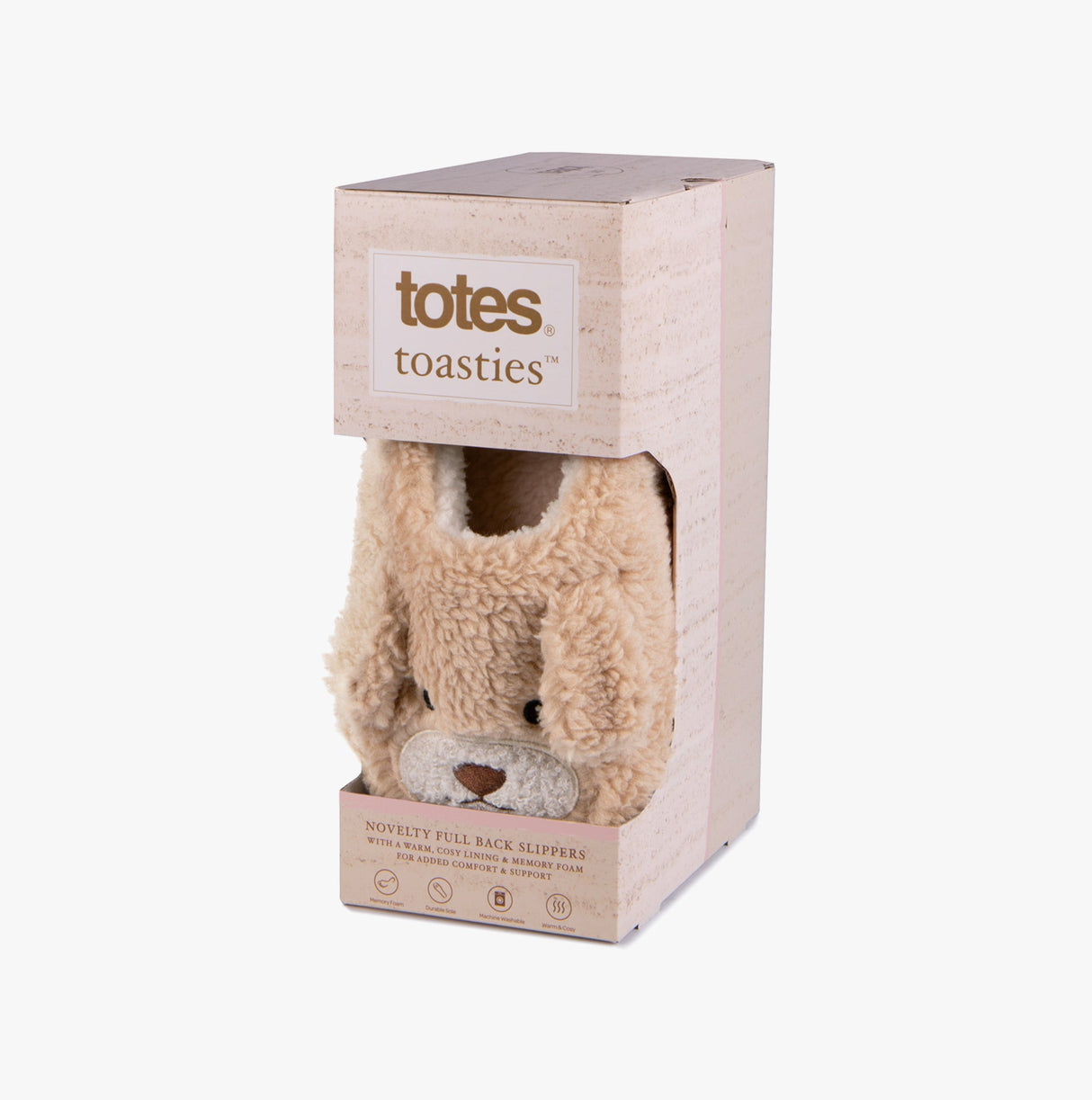 Totes Toasties NOVELTY BORG Slippers Womens Dog